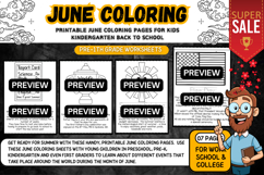 Printable June Coloring Pages for Kids worksheets activities Product Image 2