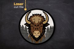 Bison SVG laser cut file for Glowforge Product Image 2