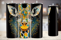 4 Giraffe Tumbler Sublimation, 20 oz Tumbler Wrap Product Image 3