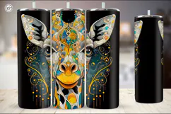 4 Giraffe Tumbler Sublimation, 20 oz Tumbler Wrap Product Image 3