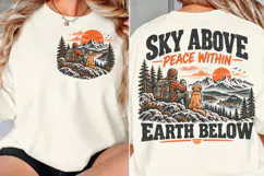 Sky Above Earth Below Front Back PNG, Hiking Dog Front Back Product Image 2