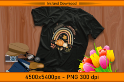 Fall Rainbow with Pumpkins &amp; Leaves Sublimation PNG Product Image 2