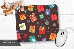 Vibrant Wrapped Gifts &amp; Holiday Icons Mouse Pad PNG Design Product Image 1