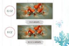 Goldfish Mug Wrap, Sea Mug Design, Ocean Mug Sublimation Product Image 2
