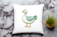 Cute Goose Watercolor Bird Clipart Sublimation PNG Product Image 2