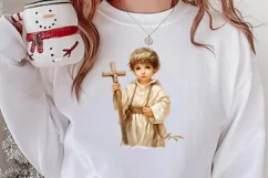 Christmas Baby Jesus Watercolor Clipart, Christmas Baby Jesu Product Image 2