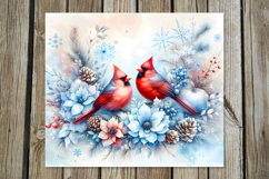 Christmas birds | 4 Cardinal Sublimation Tumbler designs Product Image 2