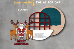 Santa Christmas Sign SVG laser cut files for Glowforge Product Image 2