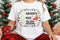 Naughty Nice You Saw Nothing Svg, Christmas Checklist Svg. Product Image 3