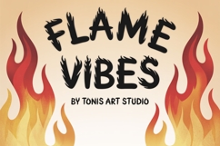 Burning Flame Font | Fire Letters | Bold Fiery Display Product Image 2