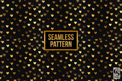 Golden Hearts Pattern Digital Paper Product Image 2