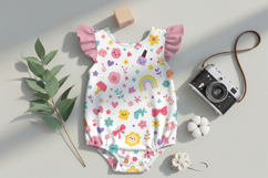 Baby clothe flat lay mockup Product Image 3