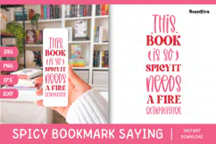 Spicy Bookmark Saying SVG | Book Lovers - Book Is So Spicy Product Image 1