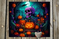 Bright Halloween | 7 Skinny tumbler sublimation designs, JPG Product Image 2