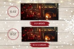 Cozy Christmas Mug Sublimation, Red Glitter Mug Wrap Product Image 2