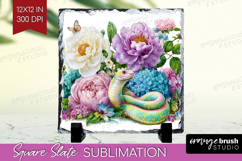 Magical Forest Slate PNG - Fantasy Square Slate Sublimation Product Image 1