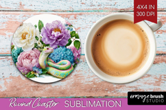 Magical Forest Round Coaster - Fantasy Coaster PNG Product Image 1