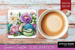 Magical Forest Square Coaster - Fantasy Coaster PNG Product Image 1