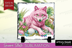 Magical Forest Slate PNG - Fantasy Square Slate Sublimation Product Image 1