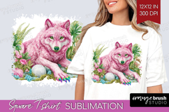 Magical Forest Square Tshirt Background - Fantasy PNG Product Image 1