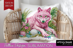 Magical Forest Pillow Sublimation - Fantasy Pillow Cover PNG Product Image 1