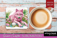 Magical Forest Square Coaster - Fantasy Coaster PNG Product Image 1
