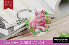 Magical Forest Keychain PNG - Fantasy Keychain Sublimation Product Image 1