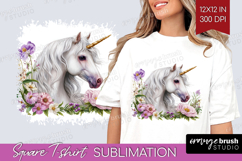 Magical Forest Square Tshirt Background - Fantasy PNG Product Image 1