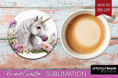 Magical Forest Round Coaster - Fantasy Coaster PNG Product Image 1