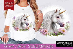 Magical Forest Round Tshirt Background - Fantasy PNG Product Image 1