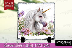 Magical Forest Slate PNG - Fantasy Square Slate Sublimation Product Image 1