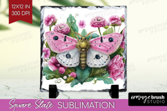 Magical Forest Slate PNG - Fantasy Square Slate Sublimation Product Image 1