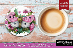 Magical Forest Round Coaster - Fantasy Coaster PNG Product Image 1