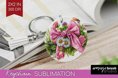 Magical Forest Keychain PNG - Fantasy Keychain Sublimation Product Image 1