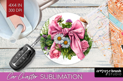 Magical Forest Car Coaster - Fantasy Coaster PNG Sublimation Product Image 1