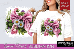 Magical Forest Square Tshirt Background - Fantasy PNG Product Image 1