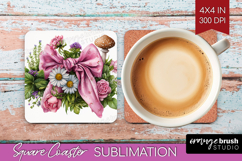 Magical Forest Square Coaster - Fantasy Coaster PNG Product Image 1