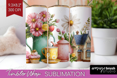 Magical Forest Tumbler Wrap - Fantasy Tumbler PNG Product Image 1