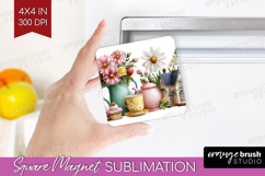 Magical Forest Magnet Sublimation - Fantasy Square Magnet Product Image 1