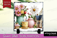 Magical Forest Slate PNG - Fantasy Square Slate Sublimation Product Image 1