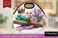 Magical Forest Lunch Bag - Fantasy Lunch Bug PNG Sublimation Product Image 1