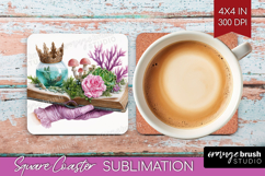 Magical Forest Square Coaster - Fantasy Coaster PNG Product Image 1