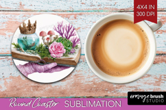 Magical Forest Round Coaster - Fantasy Coaster PNG Product Image 1