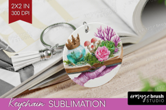 Magical Forest Keychain PNG - Fantasy Keychain Sublimation Product Image 1