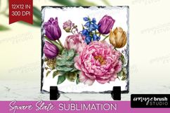 Magical Forest Slate PNG - Fantasy Square Slate Sublimation Product Image 1