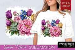 Magical Forest Square Tshirt Background - Fantasy PNG Product Image 1