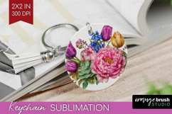 Magical Forest Keychain PNG - Fantasy Keychain Sublimation Product Image 1