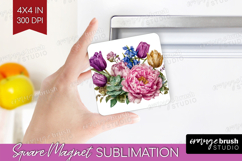 Magical Forest Magnet Sublimation - Fantasy Square Magnet Product Image 1