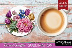 Magical Forest Round Coaster - Fantasy Coaster PNG Product Image 1