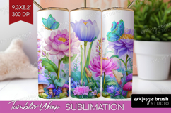 Magical Forest Tumbler Wrap - Fantasy Tumbler PNG Product Image 1